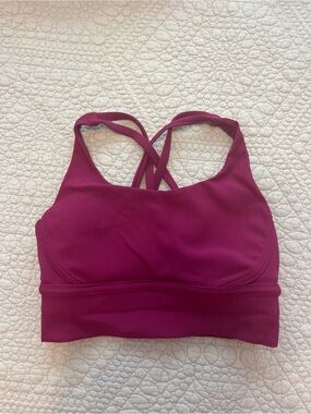 Lululemon Energy Longline Bra Ribbed Luxtreme